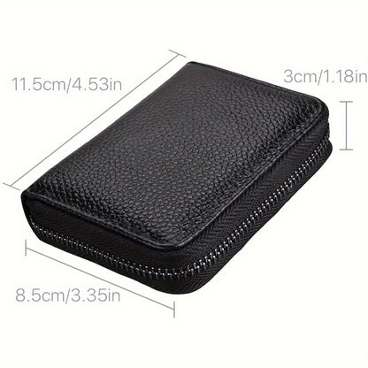 PU Leather Card Holder (New) Mini Card Holder, 22 Card Slots Business Card Case Purse Credit Card Holder Wallet