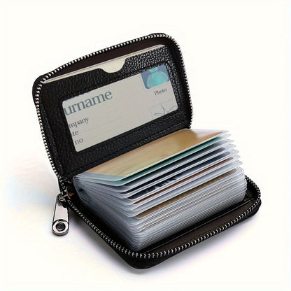 PU Leather Card Holder (New) Mini Card Holder, 22 Card Slots Business Card Case Purse Credit Card Holder Wallet