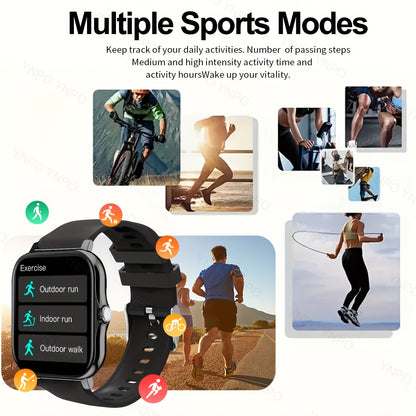 New Smart Watch With Wireless Calling/receiving, Multiple Sports Modes, Camera Control, Message Notification, Borderless Ultra-thin Design, Suitable For Android And IPhone, Unisex As A Gift