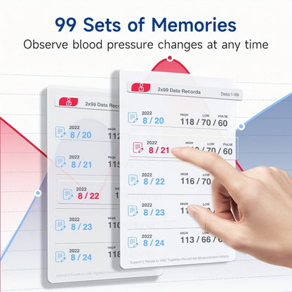 1pc LED Rechargeable Wrist Blood Pressure Monitor, Intelligent Voice Broadcast, With Storage Box (Built-in Lithium Battery)