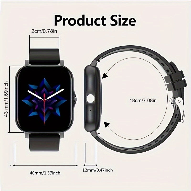 New Smart Watch With Wireless Calling/receiving, Multiple Sports Modes, Camera Control, Message Notification, Borderless Ultra-thin Design, Suitable For Android And IPhone, Unisex As A Gift