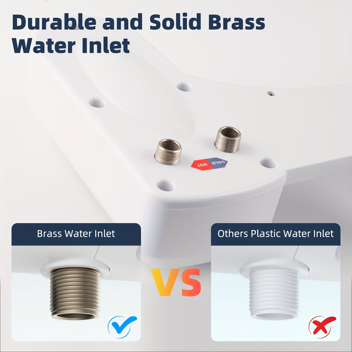 Dual Nozzle Bidet Attachment for Toilet - Hot and Cold Water Spray, Self-Cleaning, Non-Electric, Feminine and Rear Wash, Sanitizing