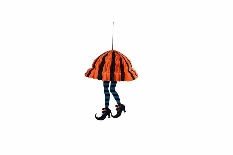 Halloween Decorative Rice Paper High Heels Parachute Pendant Haunted House Bar Scene Layout Props Holloween Decor