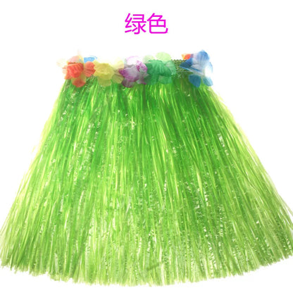 Halloween Performance Props Children's Adult Hawaiian Hula Costume Show Set Custom Straw Cosplay Dresses Holloween Party Supply