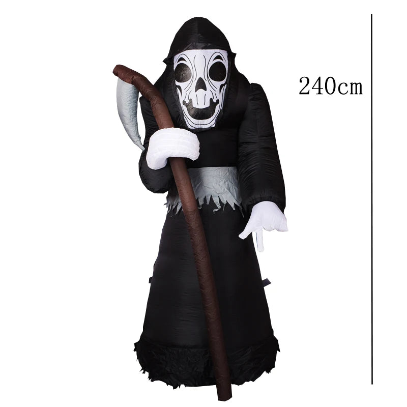 Giant Halloween Inflatable LED Lighted Decoration Pumpkin Ghost Grim Reaper Scary Holloween Party Decor Outdoor Inflatable Toys