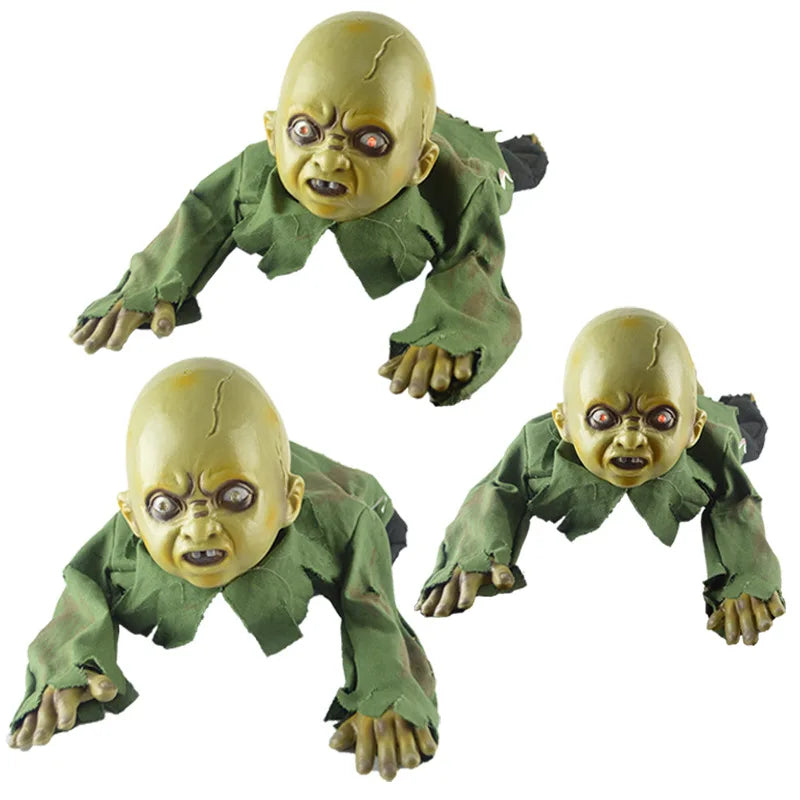 Halloween Crawling Zombie Prop Animated Horror Babies Doll  Ghost Haunted House Party Supplies Bar Club Ornaments Holloween