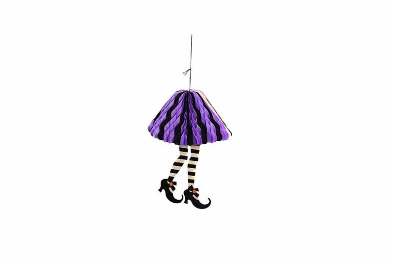 Halloween Decorative Rice Paper High Heels Parachute Pendant Haunted House Bar Scene Layout Props Holloween Decor