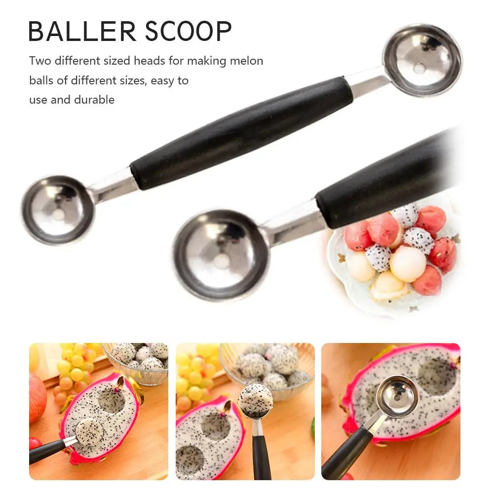 Kitchen Gadgets Double-Headed Multi-purpose Watermelon Digger Fruit Spoon Digging Ball Spoon Kitchen Accessories Stainless Steel