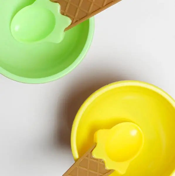 Ice Cream Bowl Spoon Wonderful Gift Children Love Dessert Ice Cream Bowls Cup Kitchen Accessories Dinning Tool Container Holder