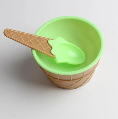 Ice Cream Bowl Spoon Wonderful Gift Children Love Dessert Ice Cream Bowls Cup Kitchen Accessories Dinning Tool Container Holder