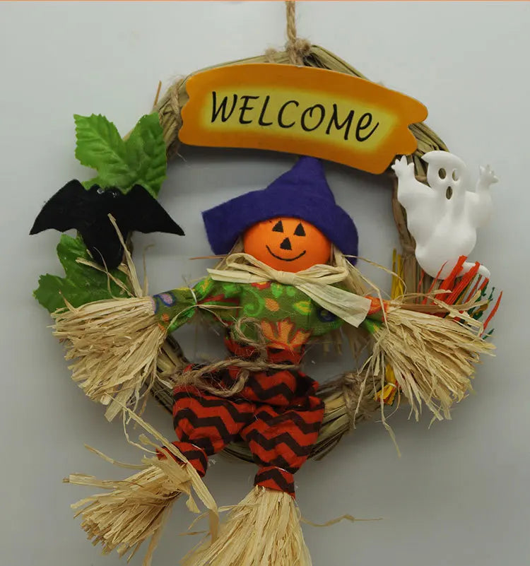 2017 Fashion Holloween Door Hanging Decoration, Wizard and Pumpkin Style