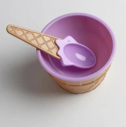 Ice Cream Bowl Spoon Wonderful Gift Children Love Dessert Ice Cream Bowls Cup Kitchen Accessories Dinning Tool Container Holder