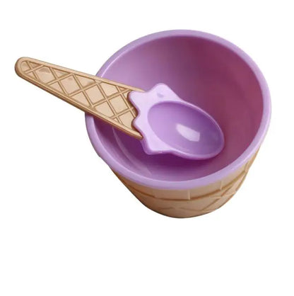 Ice Cream Bowl Spoon Wonderful Gift Children Love Dessert Ice Cream Bowls Cup Kitchen Accessories Dinning Tool Container Holder