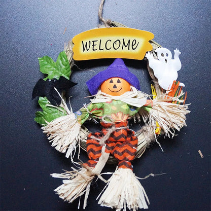 2017 Fashion Holloween Door Hanging Decoration, Wizard and Pumpkin Style