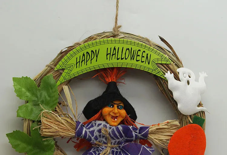 2017 Fashion Holloween Door Hanging Decoration, Wizard and Pumpkin Style