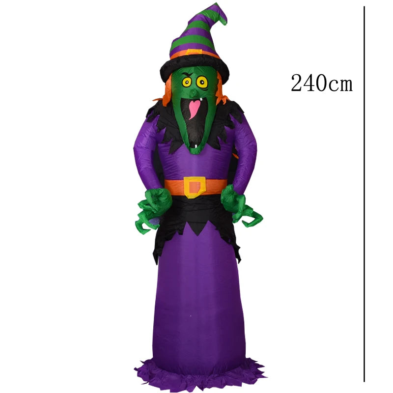 Giant Halloween Inflatable LED Lighted Decoration Pumpkin Ghost Grim Reaper Scary Holloween Party Decor Outdoor Inflatable Toys