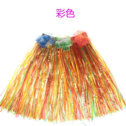 Halloween Performance Props Children's Adult Hawaiian Hula Costume Show Set Custom Straw Cosplay Dresses Holloween Party Supply