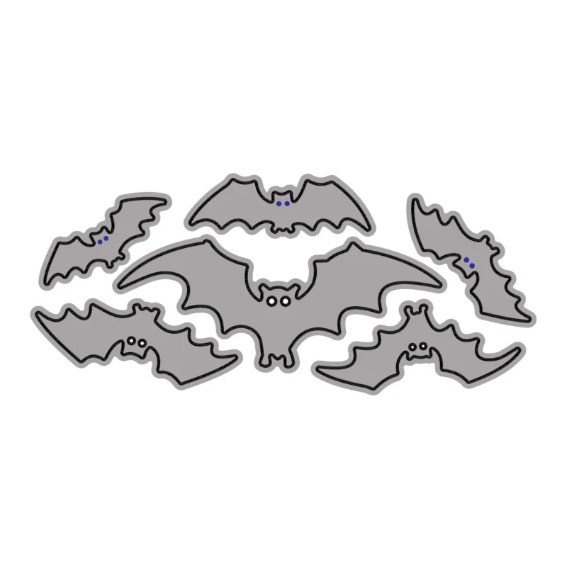 6pcs Happy Halloween Bat Metal Cutting Dies Stencils For DIY Scrapbooking Photo Album Season Embossing DIY Paper Cards 2021 New