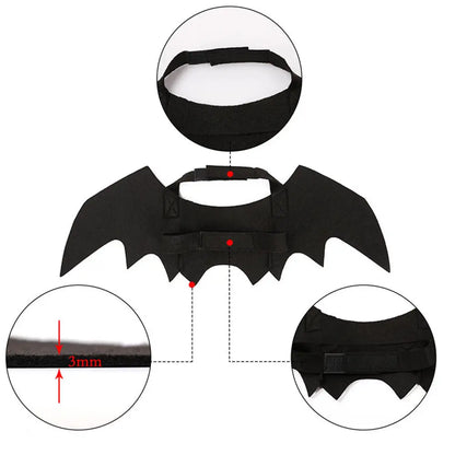 Cute Halloween Small Dogs Cat Costume Vampire Small Pet Cat Bat Wings Halloween Cat Wings Accessories Halloween Decorations