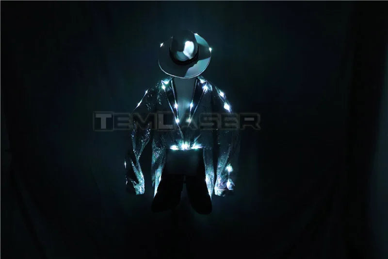 LED Luminous Suit Holloween Led Clothes Jacket Pant Creative Dance Light Costume Luminous Clothes Waterproof Glow Costumes