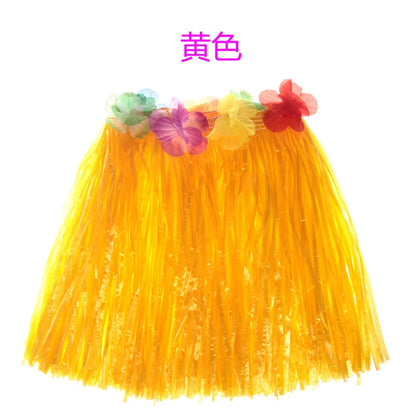 Halloween Performance Props Children's Adult Hawaiian Hula Costume Show Set Custom Straw Cosplay Dresses Holloween Party Supply