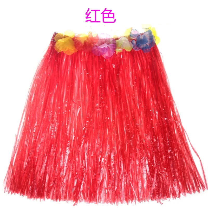 Halloween Performance Props Children's Adult Hawaiian Hula Costume Show Set Custom Straw Cosplay Dresses Holloween Party Supply