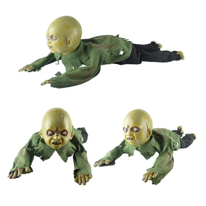 Halloween Crawling Zombie Prop Animated Horror Babies Doll  Ghost Haunted House Party Supplies Bar Club Ornaments Holloween