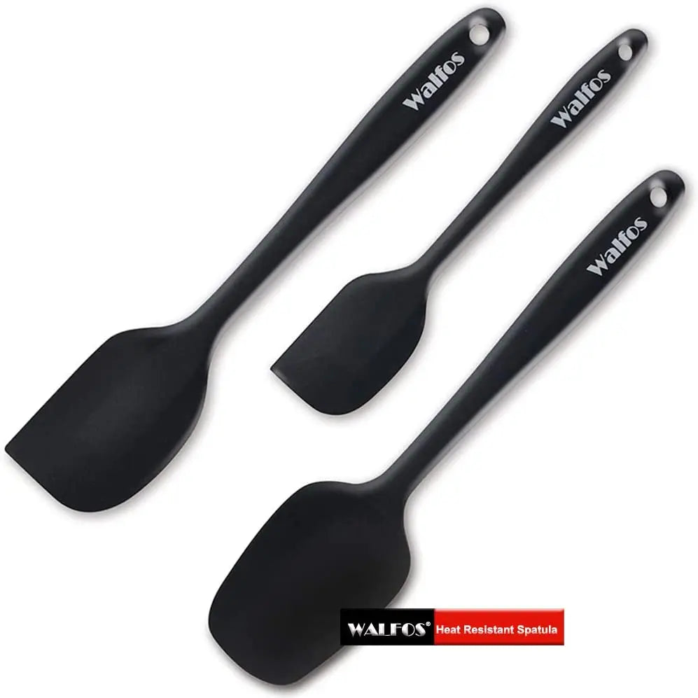 WALFOS Set Of 3 Heat Resistant Silicone Cooking Tools Kitchen Utensils Baking Pastry Tools Spatula Spoon Cake Spatulas Cook Set