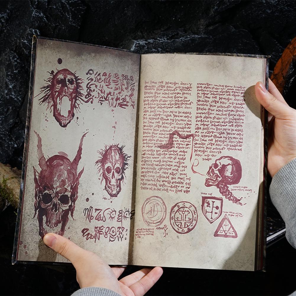 New Necronomicon Dark Magic Book Demon Evil Dead Summon Book Altar Ceremony Prop Book Halloween Living Room Desktop Decoration