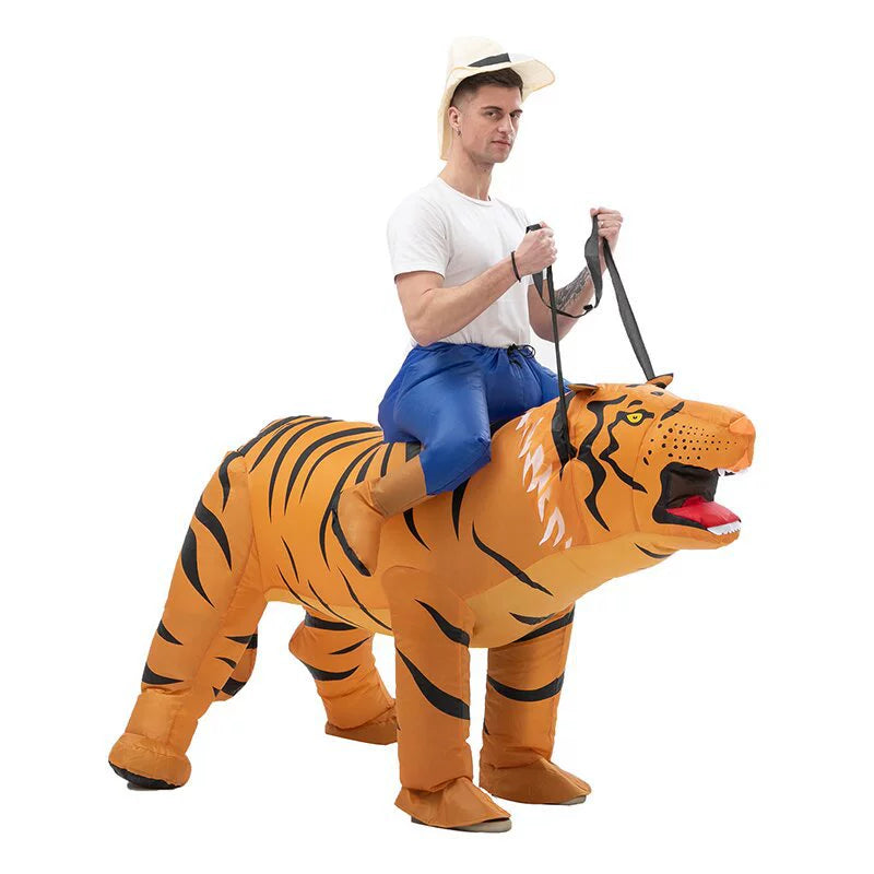 Cycling Tiger Halloween Funny Props Inflatable Stage