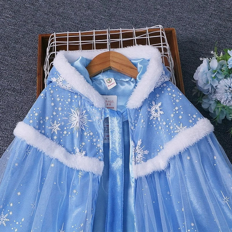 Elsa Frozen Princess Dress Children's Cloak