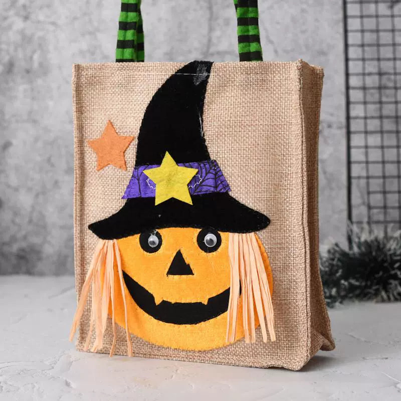 Halloween Handbag Non-Woven Handbag Candy Bag Ghost Festival Pumpkin Bag Decoration Props Gift Bag