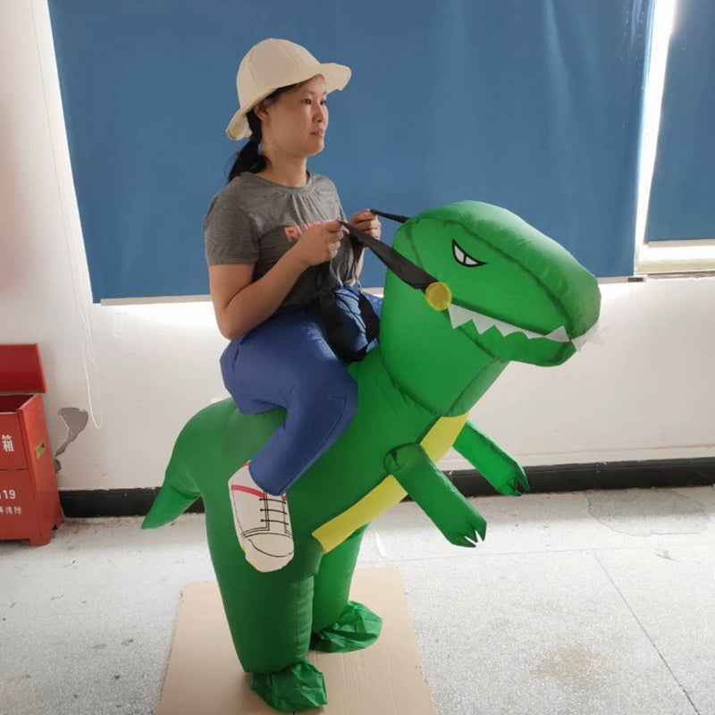 Inflatable Cute Tyrannosaurus Cartoon Kids Mount Doll