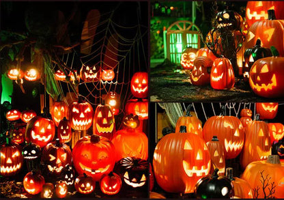 Halloween Pumpkin Lamp Cut Out Led Luminous Shape Funny Shopping Mall Park Indoor Outdoor Decoration Props Ornaments