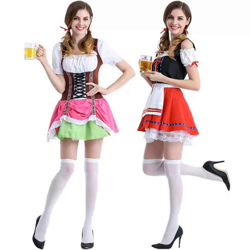 Halloween Queen Costume Bar Waiter Maid Costume