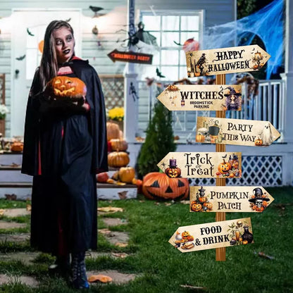 Halloween Party Courtyard Signs