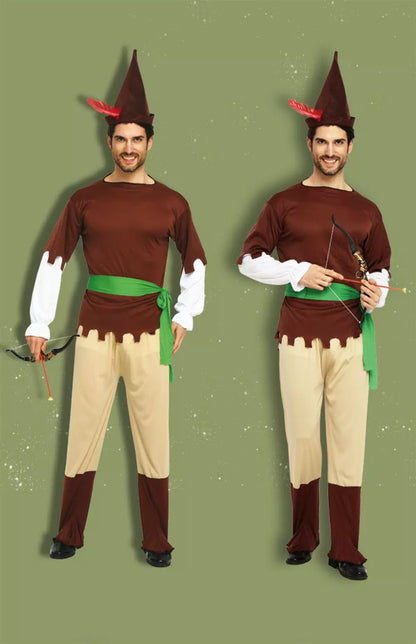 Halloween St. Patrick's Day Costume Adult Cos Laiquendi Peter Pan Clothes Hunter Robin Hood Suit