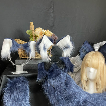 Lily Hand Workshop Original God Deserter Cos Animal Ears Beast Tail Hair Ears Cat Fox Props Comic Show Halloween Ornaments