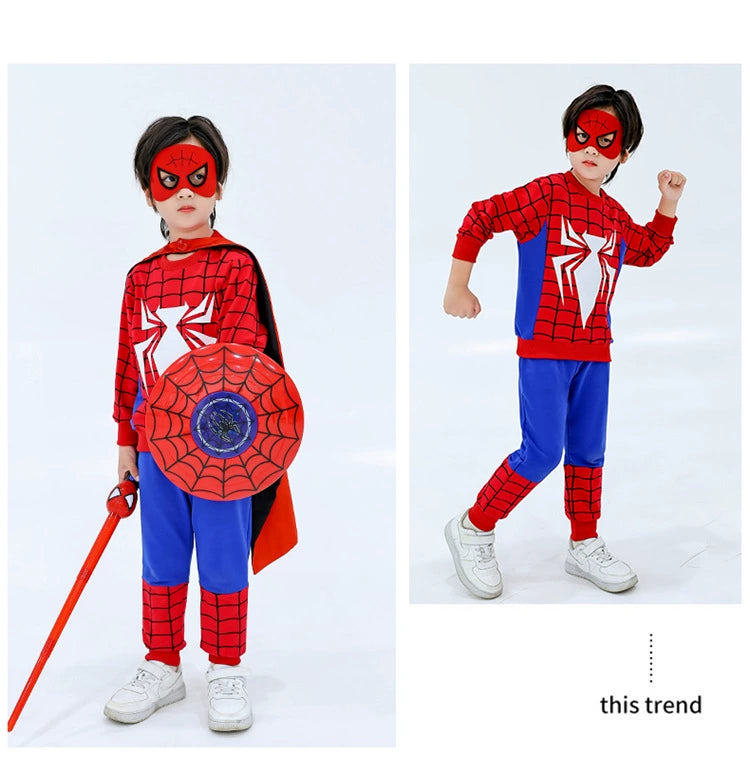 Children's Halloween Spider-Man Autumn Cartoon Sweatshirt