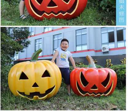 Halloween Decoration Pumpkin Lamp Large Theme Park Shopping Mall Art Gallery Block Outdoor Scene Sculpture Model Decoration