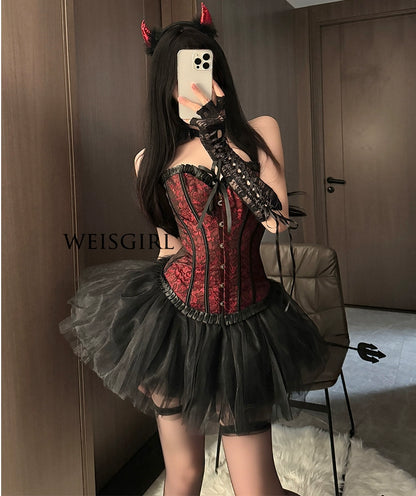 Adult Lady like Woman Cosplay Halloween Cat Maid Uniform