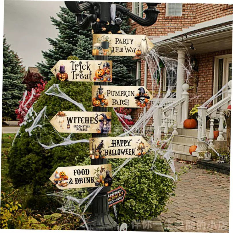 Halloween Party Courtyard Signs