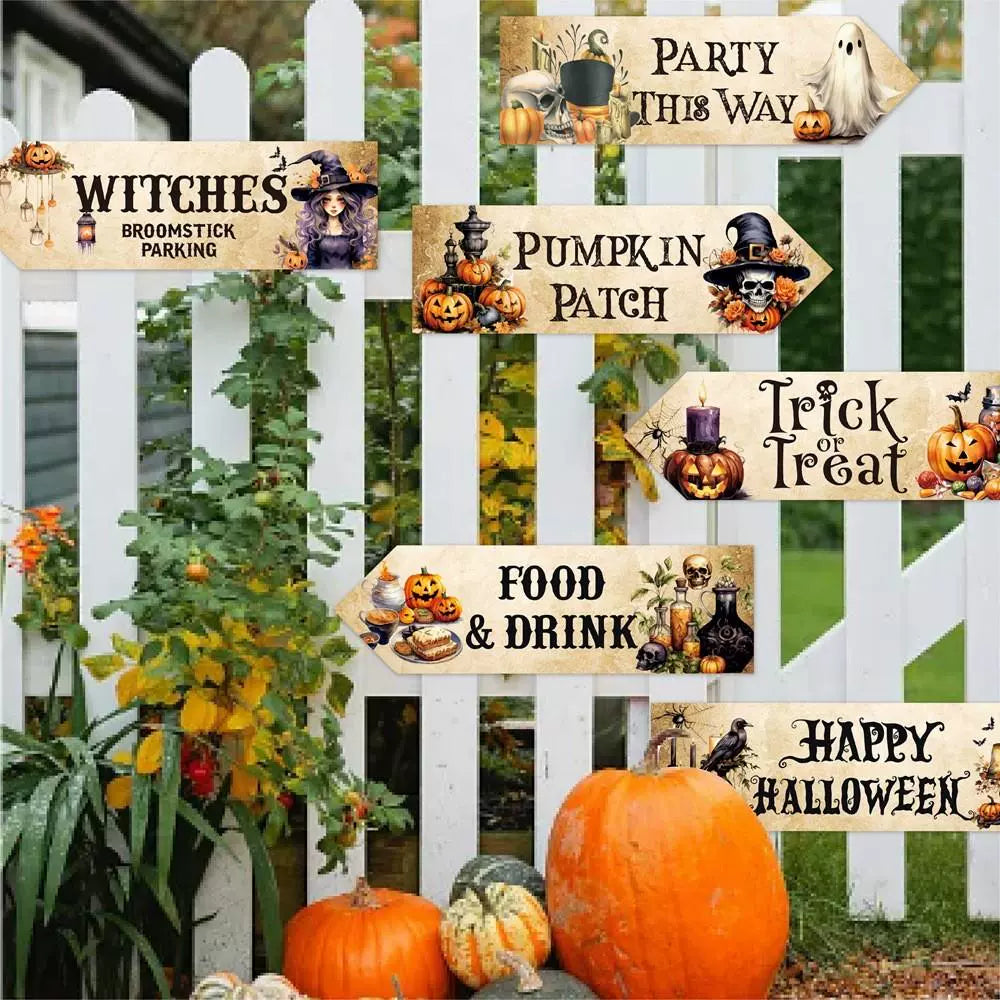 Halloween Party Courtyard Signs