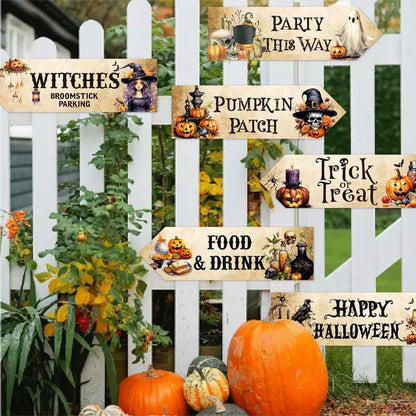 Halloween Party Courtyard Signs