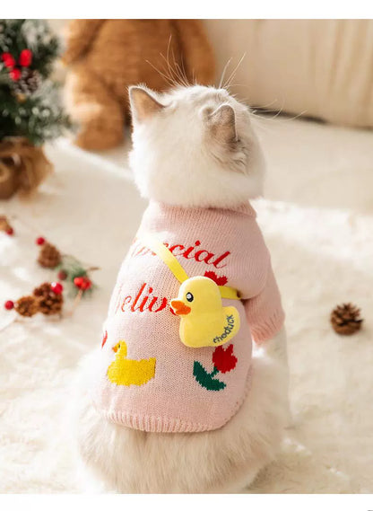 Cat Christmas Sweater Dog Halloween Pet Dressing Halloween Dog Clothes