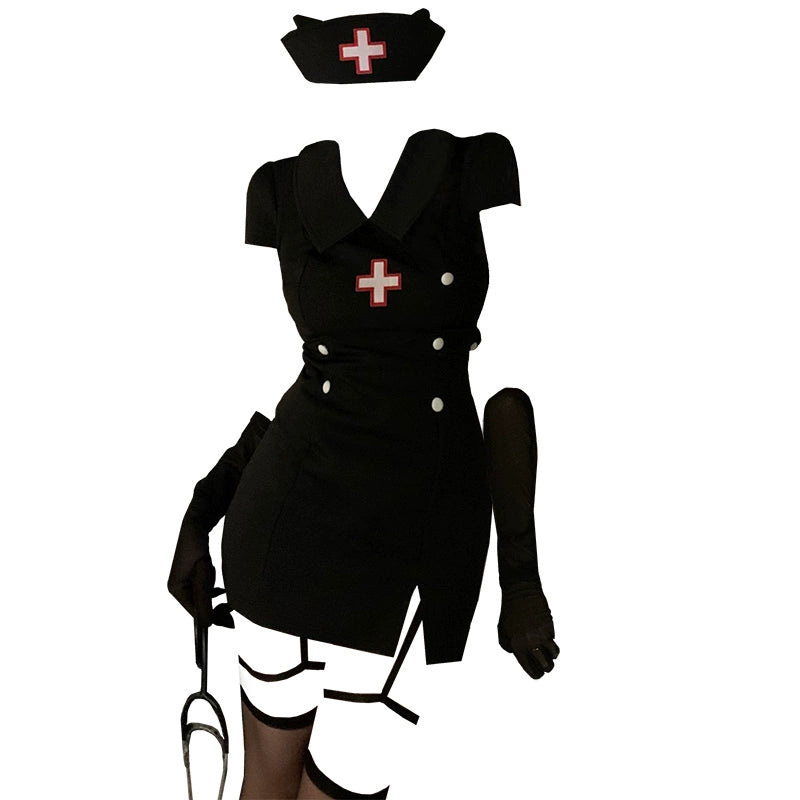 Little Nurse Dark Halloween Maid Uniform