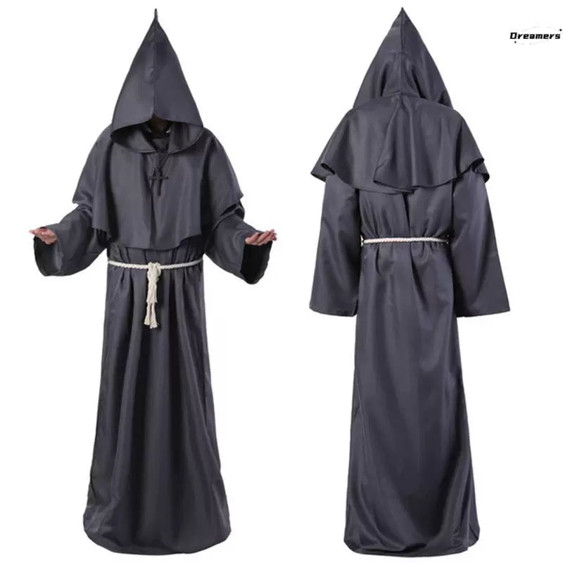 Halloween Adult Costume Medieval Monk Monk Robe Cosplay Wizard Priest Godfather Priest Male Manufacturer