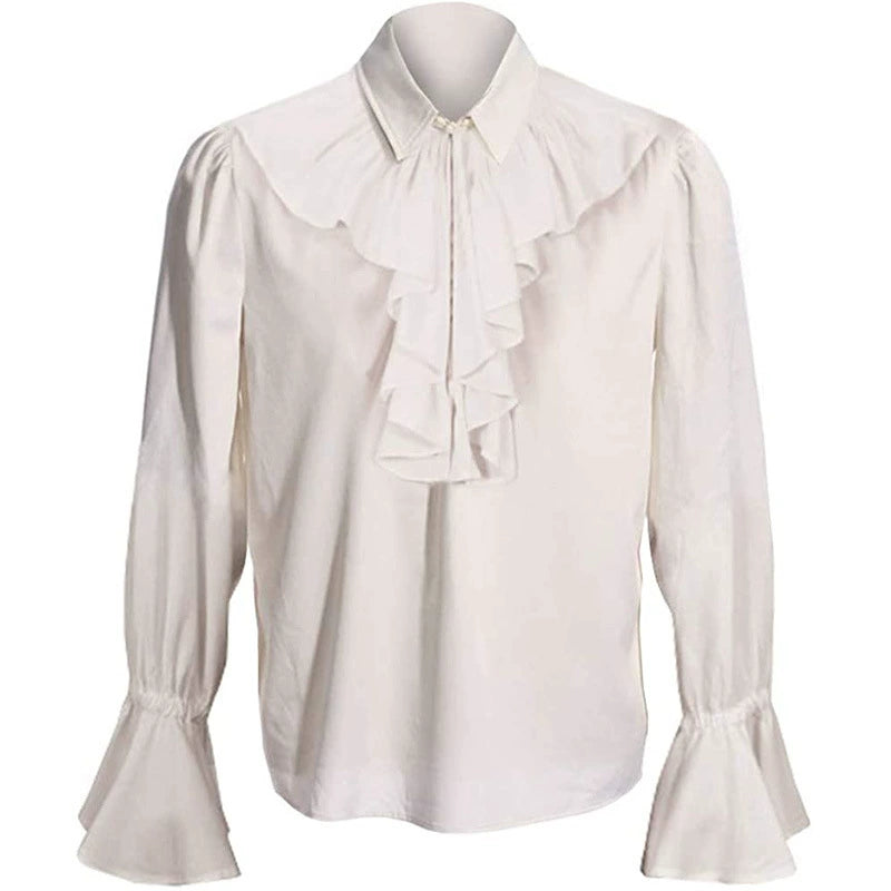 Vampire Artsy Revival Fashion Victorian Shirt Steampunk Ruffles Medieval Halloween Costume