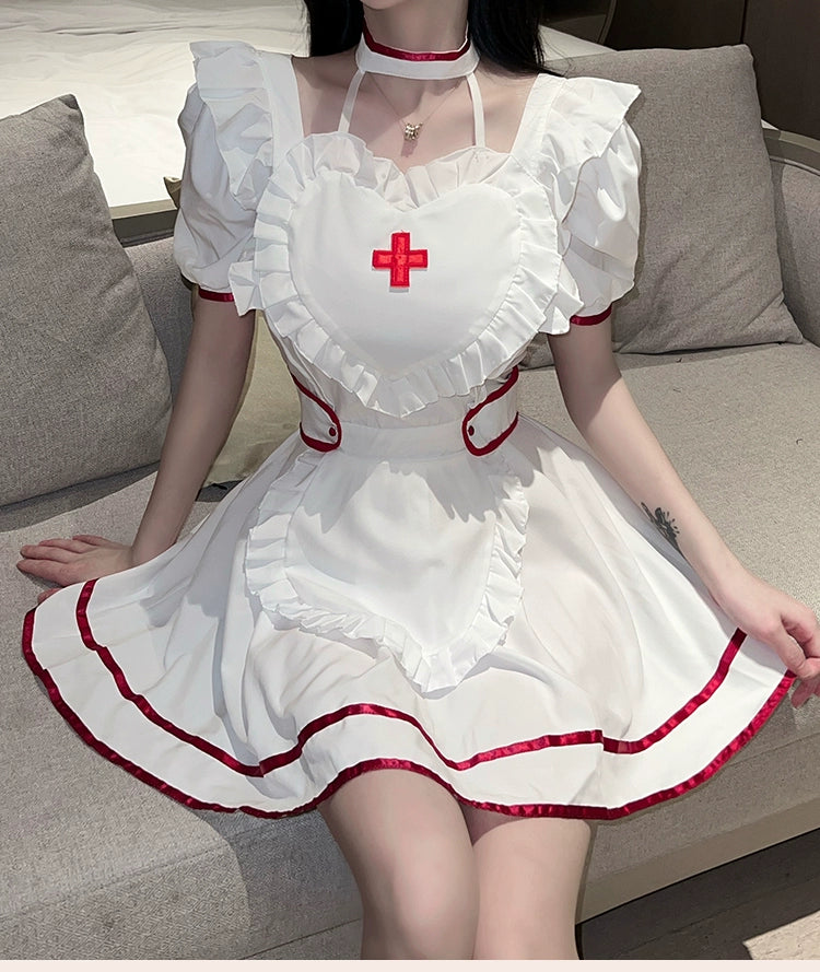 Cute Nurse Sister Pure Desire Wind Dress Cosplay Uniform Suit Halloween Sexy Internet Celebrity Streamer Clothing