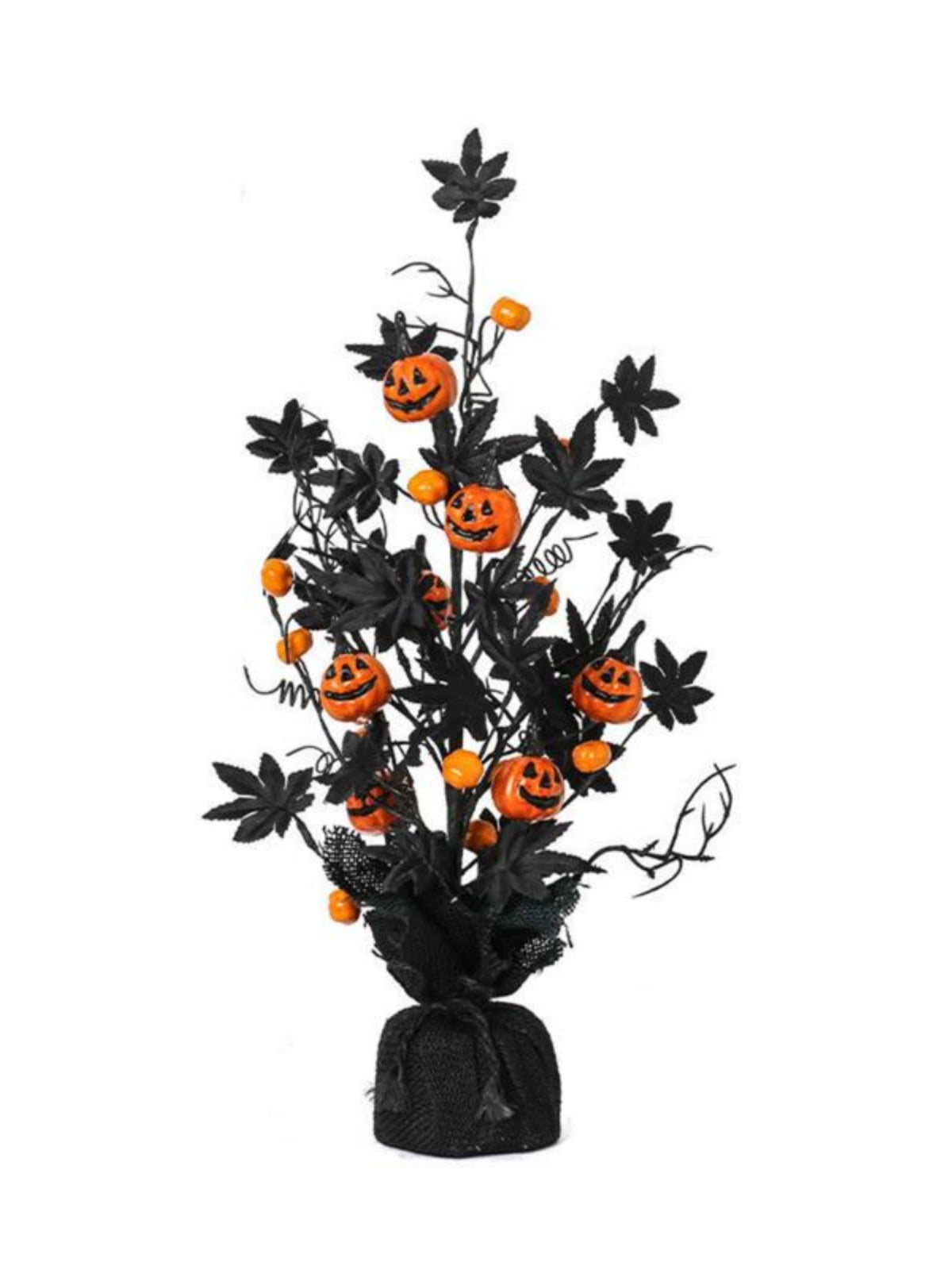 Halloween New Decoration Ins Wind Horror Pumpkin Maple Leaf Decorative Tree Home Party Decoration